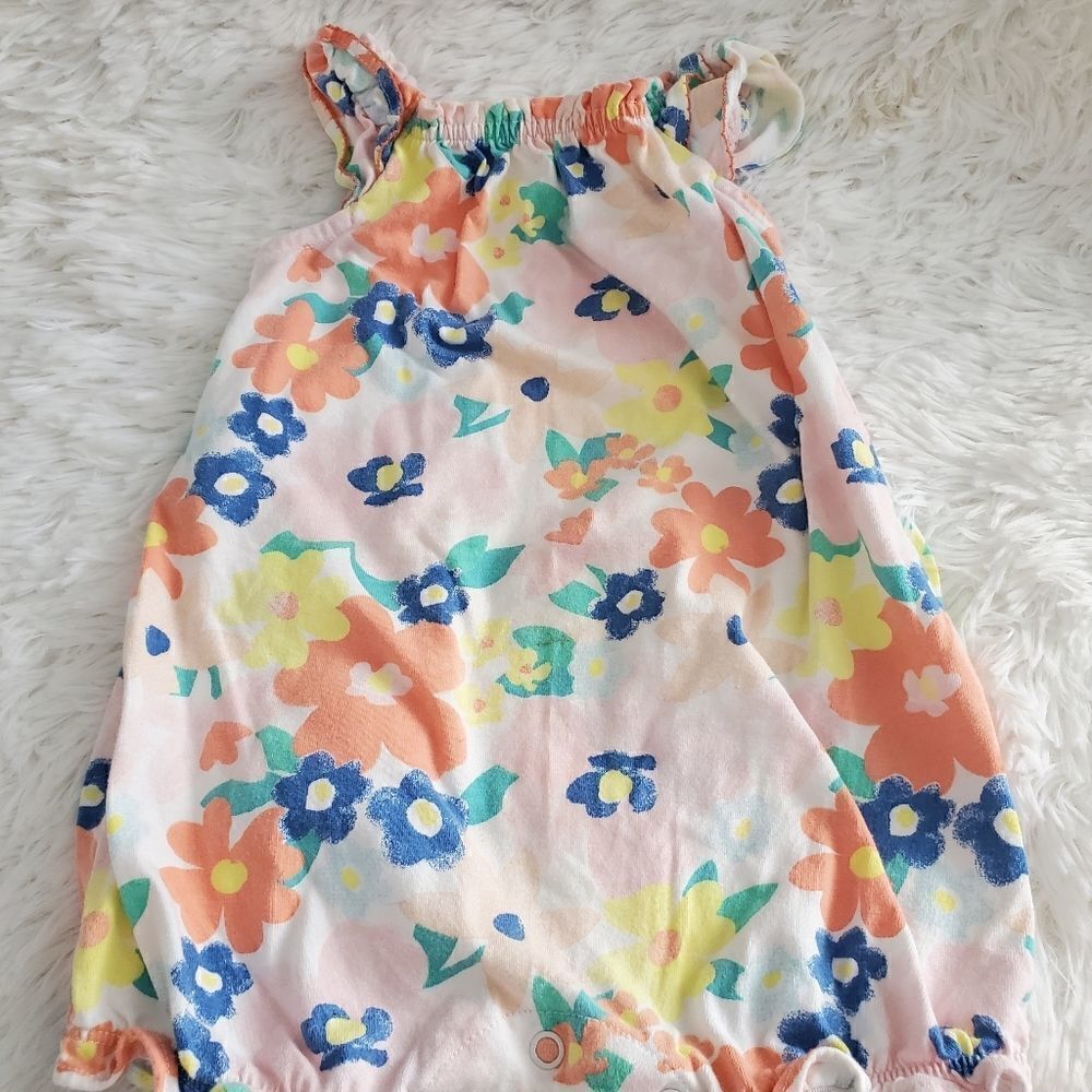 Carter's Girl's Size 9M Spring Floral Romper